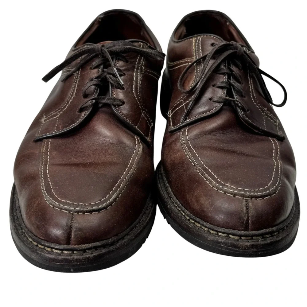 Allen‎ Edmonds Wilbert Shoes Mens 11 Brown Leather Split Toe Derby Comfort